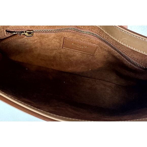 SAINT LAURENT Le 5 à 7 Leather Hobo in Vintage Brown Gold - Picture 15 of 16